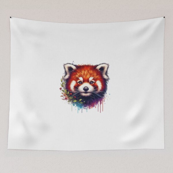 Item preview, Beautiful red panda with colorful background designed and sold by Marcoshop10.