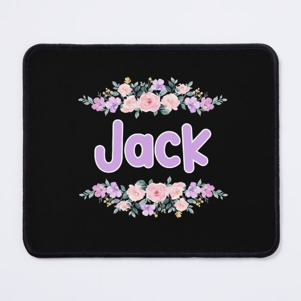 Item preview, Purple Flower Jack Name Label (Black) designed and sold by NormadWorld.