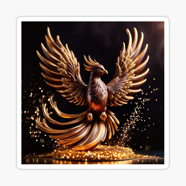 Chocolate sculpture - phoenix Sticker