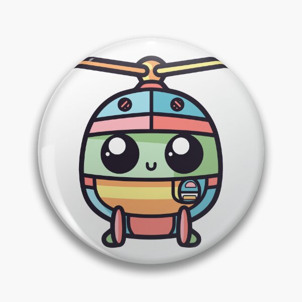Item preview, Aerial Bliss: Colorful Kawaii Helicopter Exploration designed and sold by DigitalGraphic1.