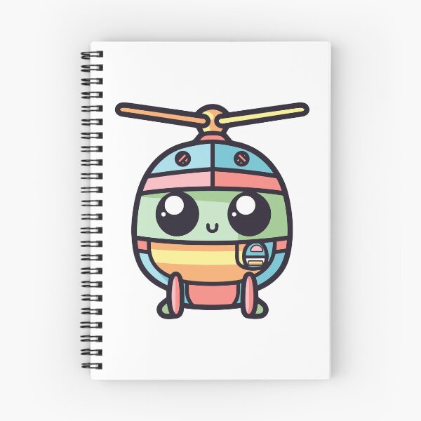 Item preview, Aerial Bliss: Colorful Kawaii Helicopter Exploration designed and sold by DigitalGraphic1.