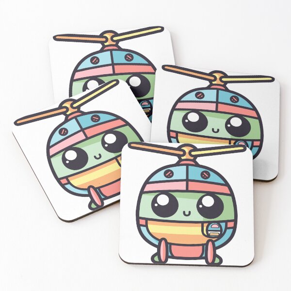 Item preview, Aerial Bliss: Colorful Kawaii Helicopter Exploration designed and sold by DigitalGraphic1.