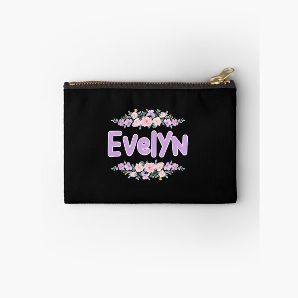 Item preview, Purple Flower Evelyn Name Label (Black) designed and sold by NormadWorld.