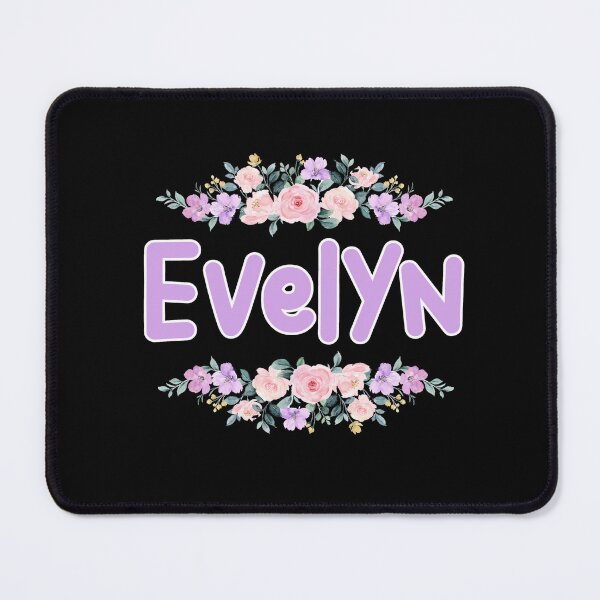 Item preview, Purple Flower Evelyn Name Label (Black) designed and sold by NormadWorld.