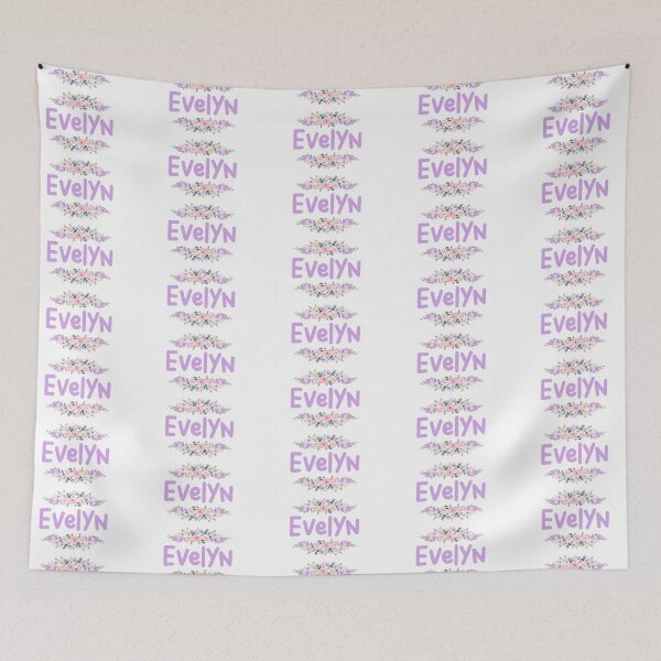 Item preview, Purple Flower Evelyn Name Label  designed and sold by NormadWorld.