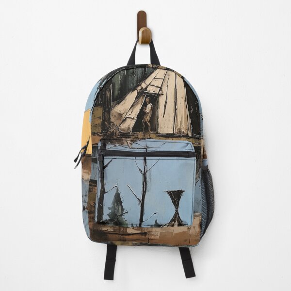 Item preview, Indian village colorful travel vintage graphics designed and sold by wonderfulpark.