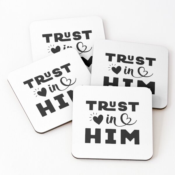 Item preview, Bible quote Trust in Him, vector illustration designed and sold by BibleProject.
