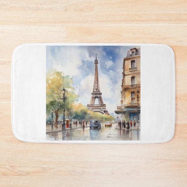 Item preview, Classic Parisian Vistas - Eiffel Tower in Vintage Watercolor Hues designed and sold by Silver Medal.