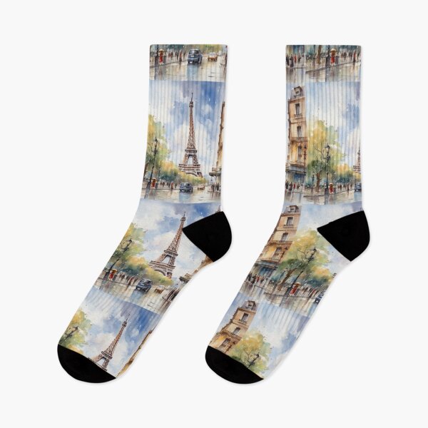 Item preview, Classic Parisian Vistas - Eiffel Tower in Vintage Watercolor Hues designed and sold by Silver Medal.