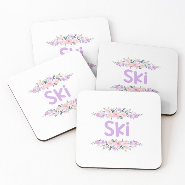 Item preview, Purple Flower Ski Name Label designed and sold by NormadWorld.