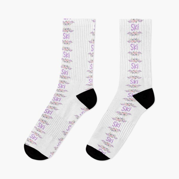 Item preview, Purple Flower Ski Name Label designed and sold by NormadWorld.