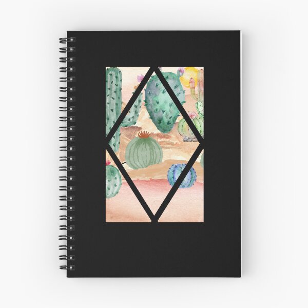Item preview, Watercolor Cactus on desert, minimalist geometric designed and sold by Kate Made ART.