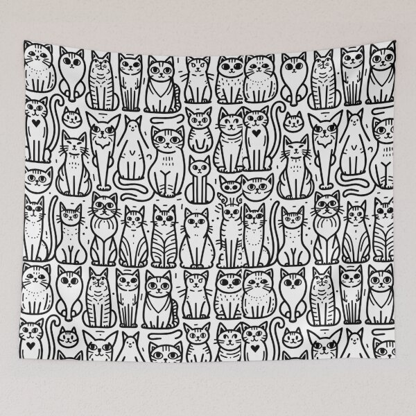 Item preview, Cat-Themed Art Pattern designed and sold by Tomasz C.
