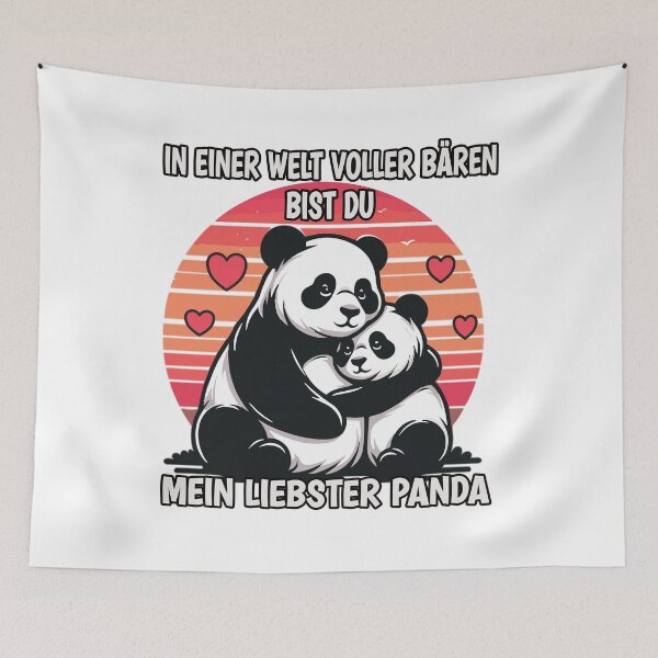 Item preview, Cherished Panda Hug - Adorable Bear Love Valentine designed and sold by Thomas Remmers.