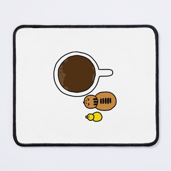 Item preview, a Cat and a Duck with a cup of Coffee seen from above designed and sold by superbaechoo.