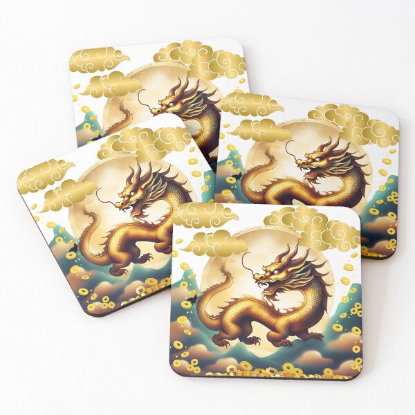 Item preview, The majestic golden dragon bestows auspicious blessings. designed and sold by K-Kwan.