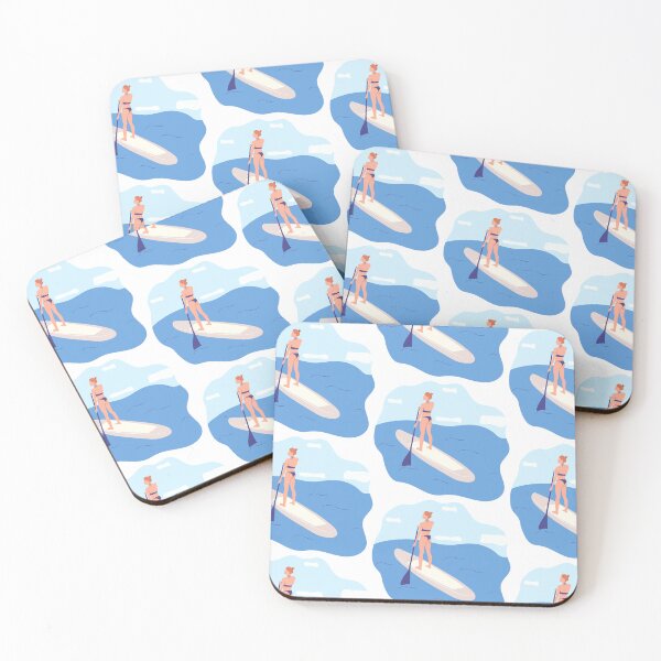 Item preview, Water sports. Young woman standing on sup board  designed and sold by Innamalinka.