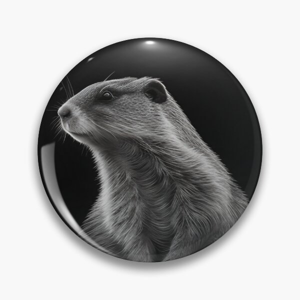 Item preview, Black and white marmot pencil drawing designed and sold by Pencil-Art.