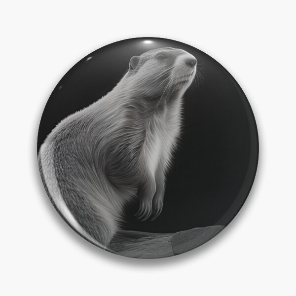Item preview, Black and white marmot pencil drawing designed and sold by Pencil-Art.