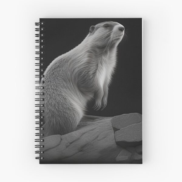 Item preview, Black and white marmot pencil drawing designed and sold by Pencil-Art.
