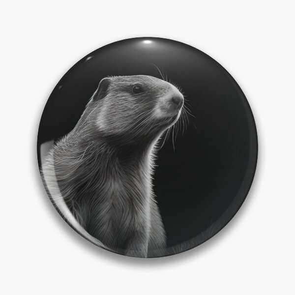 Item preview, Black and white marmot pencil drawing designed and sold by Pencil-Art.