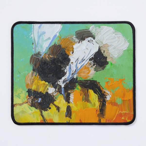 Item preview, Bumblebee On A Flower Oil Painting Print designed and sold by NatalyMak.