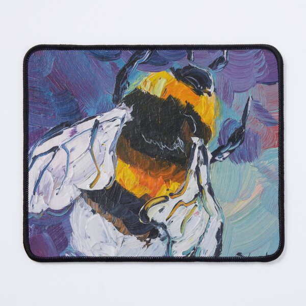 Item preview, Bumblebee On A Flower Oil Painting Print designed and sold by NatalyMak.