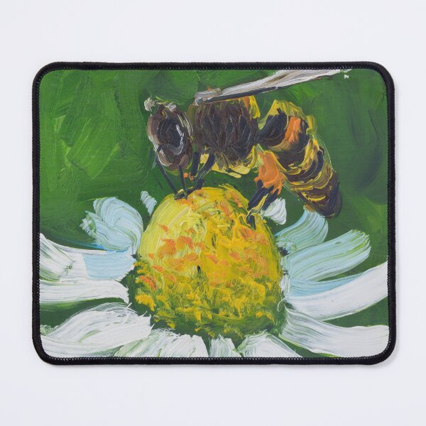 Item preview, Bumblebee On A Flower Oil Painting Print designed and sold by NatalyMak.