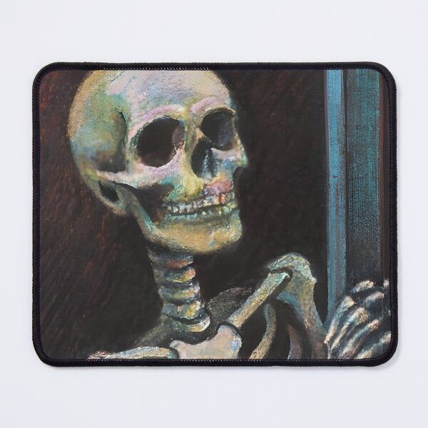 Item preview,  Pastel pencil illustration, close-up glamour a skeleton in the cupboard designed and sold by MalakShams.