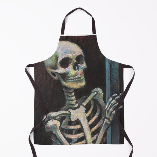 Item preview, Pastel pencil illustration, close-up glamour a skeleton in the cupboard designed and sold by MalakShams.