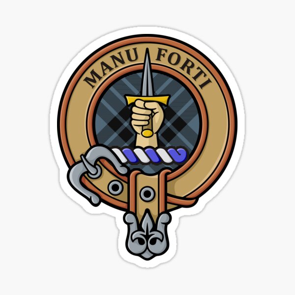 Item preview, Clan MacKay Crest over Blue Tartan designed and sold by sifis.