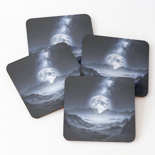 Item preview, Create an exquisite ink on white paper,full moon rises designed and sold by MalakShams.
