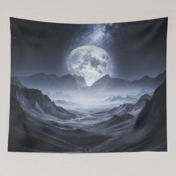 Item preview, Create an exquisite ink on white paper,full moon rises designed and sold by MalakShams.