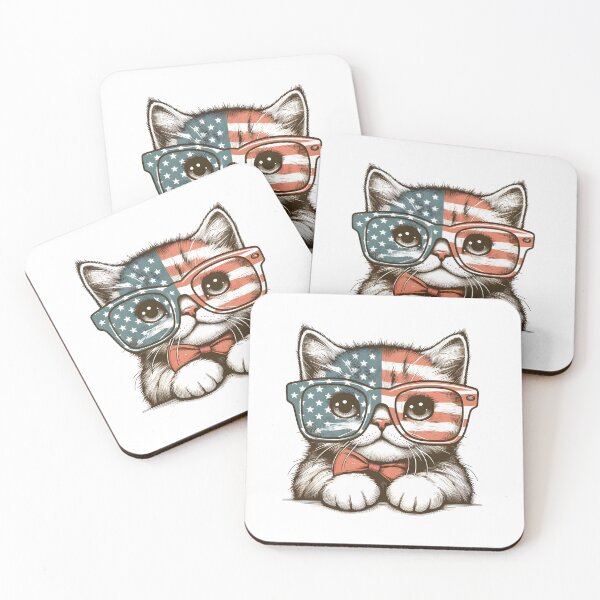 Item preview, Cat Freedom: Fly High with USA Flag Birds - Avian Elegance Unleashed! designed and sold by Djicooo.