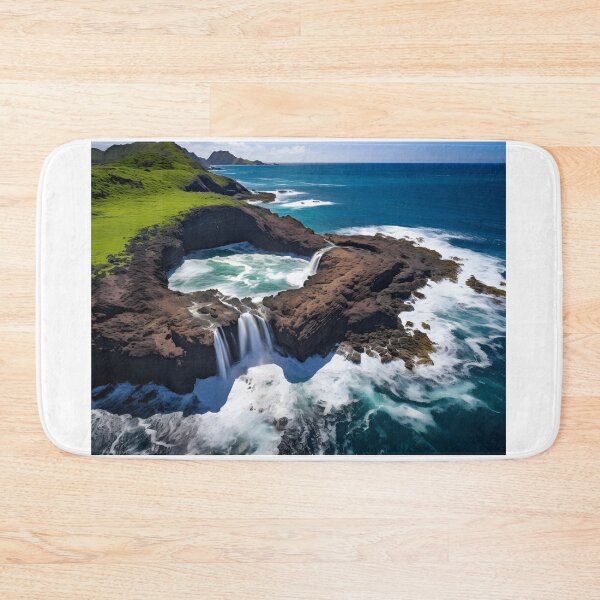 Item preview, A waterfall on a rocky island designed and sold by johndesign88.