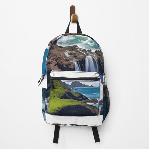 Item preview, A waterfall on a rocky island designed and sold by johndesign88.