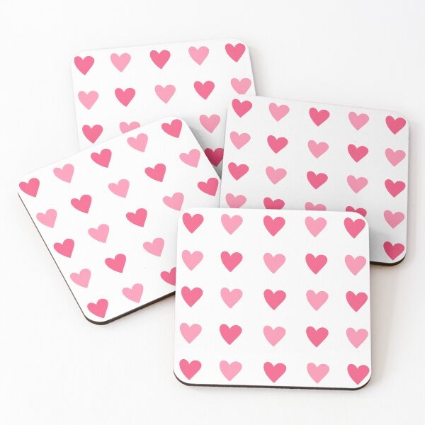 Item preview, 25 Minimalistic Two Coloured Pink Hearts Set designed and sold by posterful.