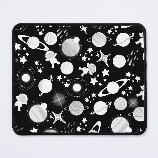 Item preview, planets colour black and white outer space planet galaxy stars pattern designed and sold by DesignYourWaystore.