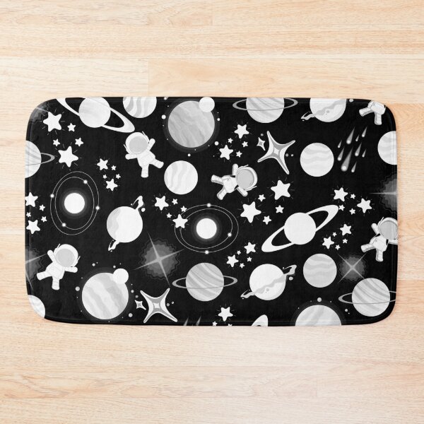 Item preview, planets colour black and white outer space planet galaxy stars pattern designed and sold by DesignYourWaystore.