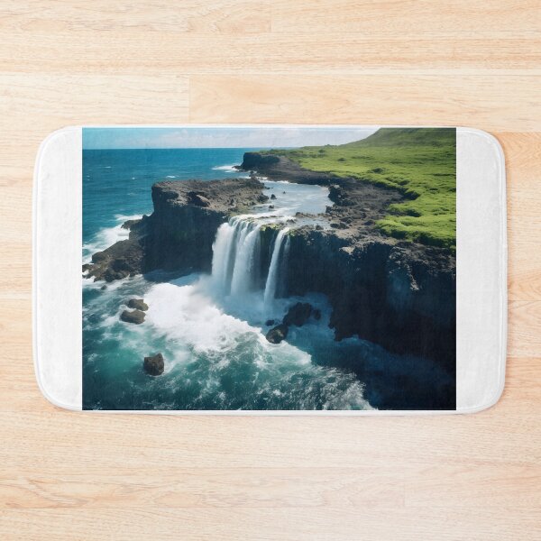 Item preview, A waterfall over a rocky cliff designed and sold by johndesign88.