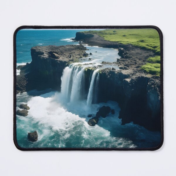 Item preview, A waterfall over a rocky cliff designed and sold by johndesign88.