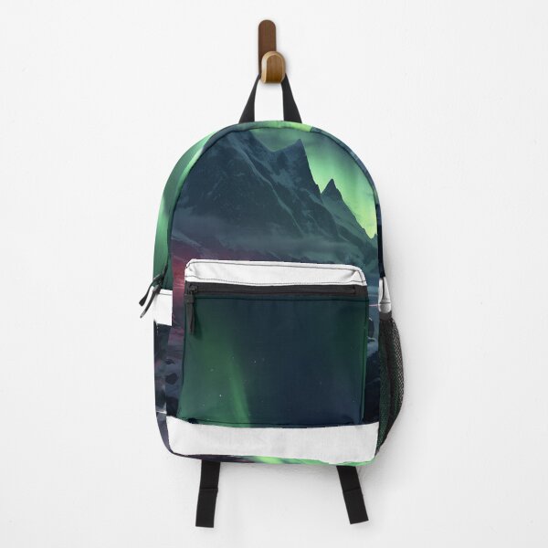 Item preview, A green lights in the sky over mountains designed and sold by johndesign88.