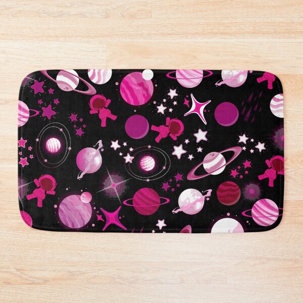 Item preview, planets colour black and pink outer space planet galaxy stars pattern designed and sold by DesignYourWaystore.