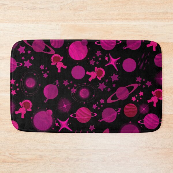 Item preview, planets colour black and pink outer space planet galaxy stars pattern designed and sold by DesignYourWaystore.