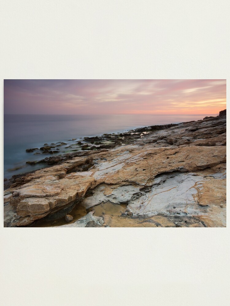Thumbnail 2 of 3, Photographic Print, Mediterranean dusk at Bau Rouge beach designed and sold by patmo.