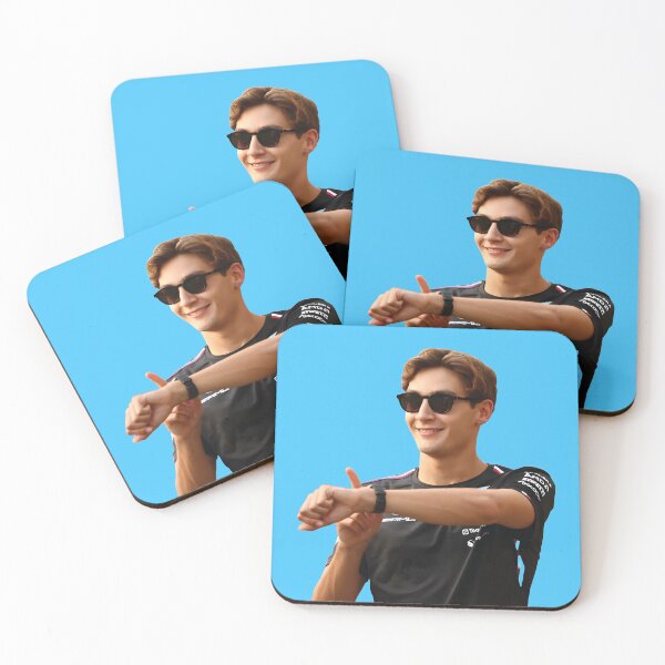 Item preview, George F1 Driver shows time with Sunglasses Lewis Hamilton's Teammate designed and sold by FormulaGTee1.