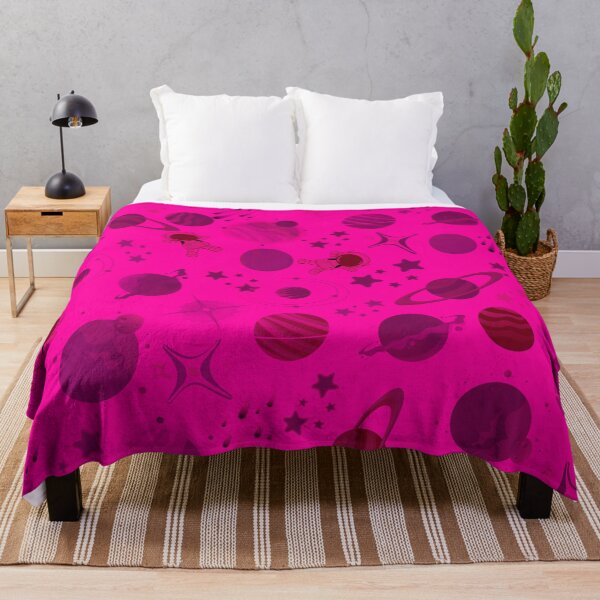 Item preview, planets colour pink outer space planet galaxy stars pattern designed and sold by DesignYourWaystore.