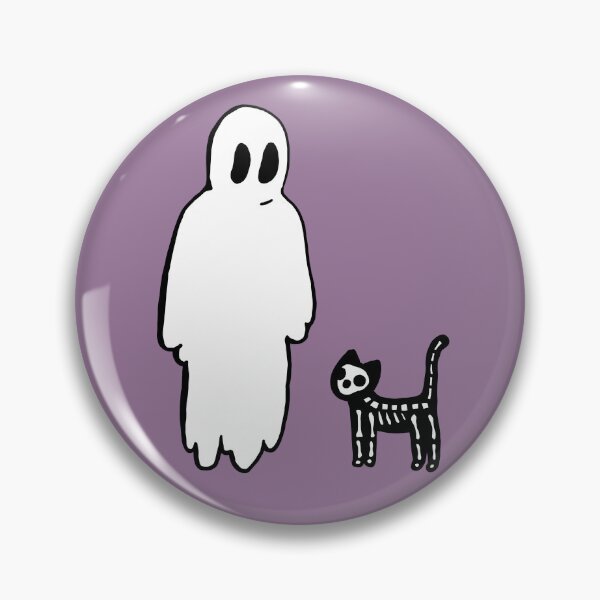 Item preview, Percival the ghost with his skeleton cat designed and sold by maryflo.