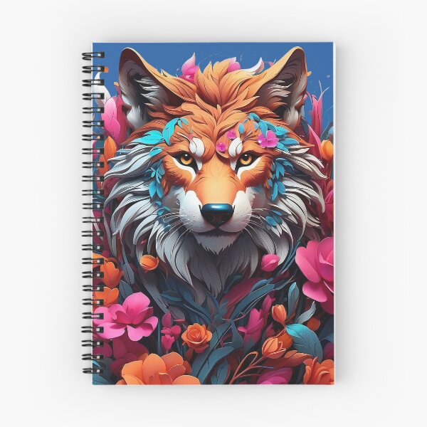 Item preview, Floral Majesty: Fierce Wolf Amidst Blossoming Splendor designed and sold by ArtComixHaven.