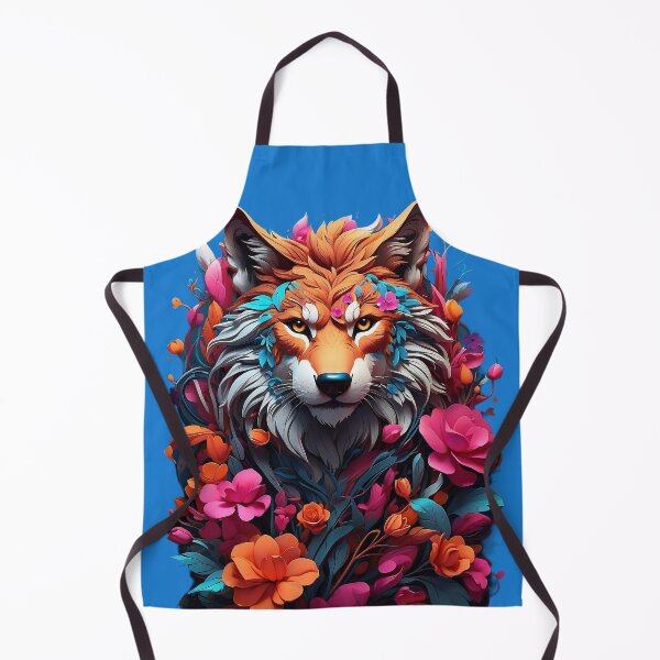 Item preview, Floral Majesty: Fierce Wolf Amidst Blossoming Splendor designed and sold by ArtComixHaven.
